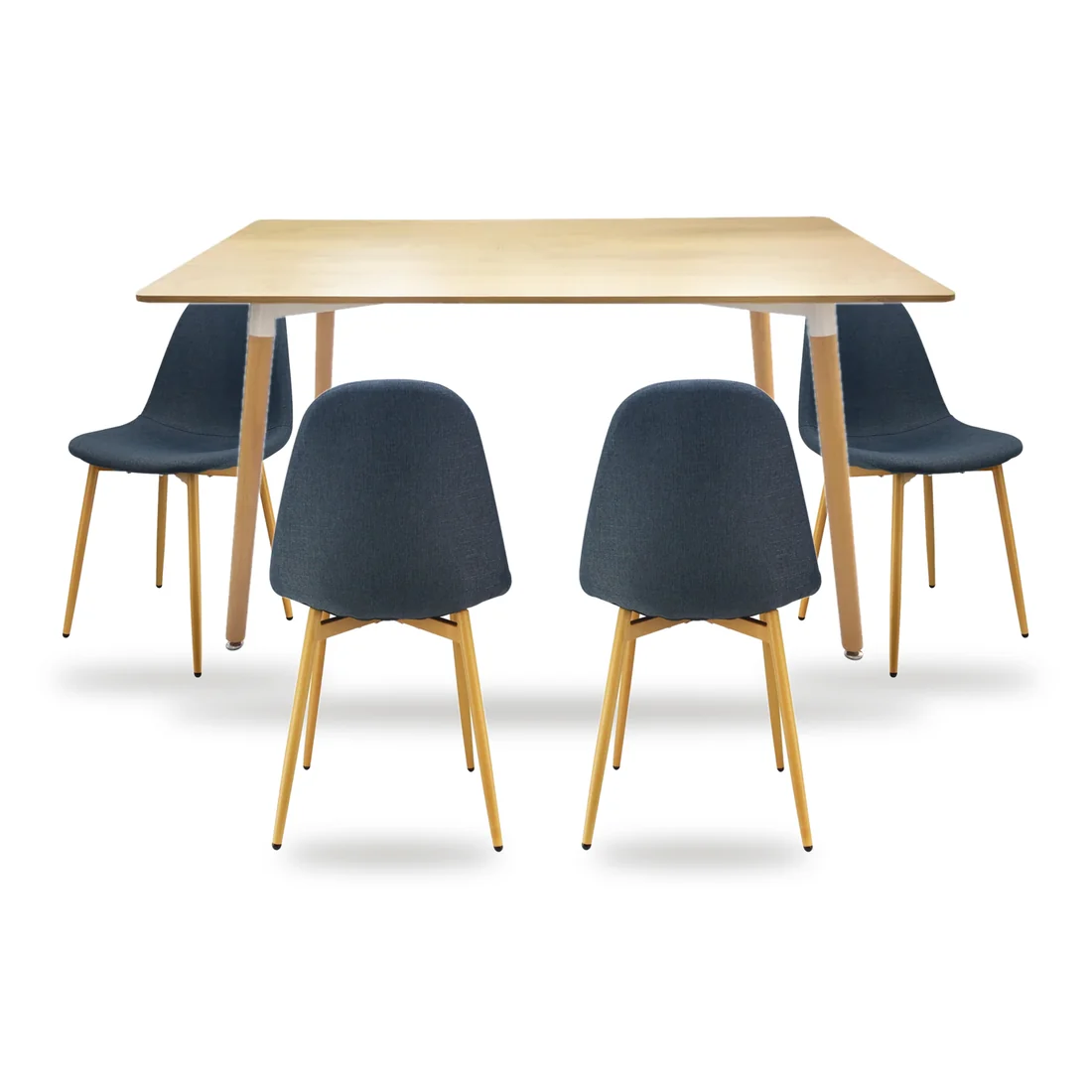 Comedor Bravus + 4 sillas Charla Indigo
