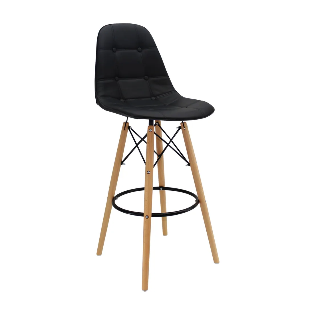 Silla DKR Botones Bar tipo Eames Negro
