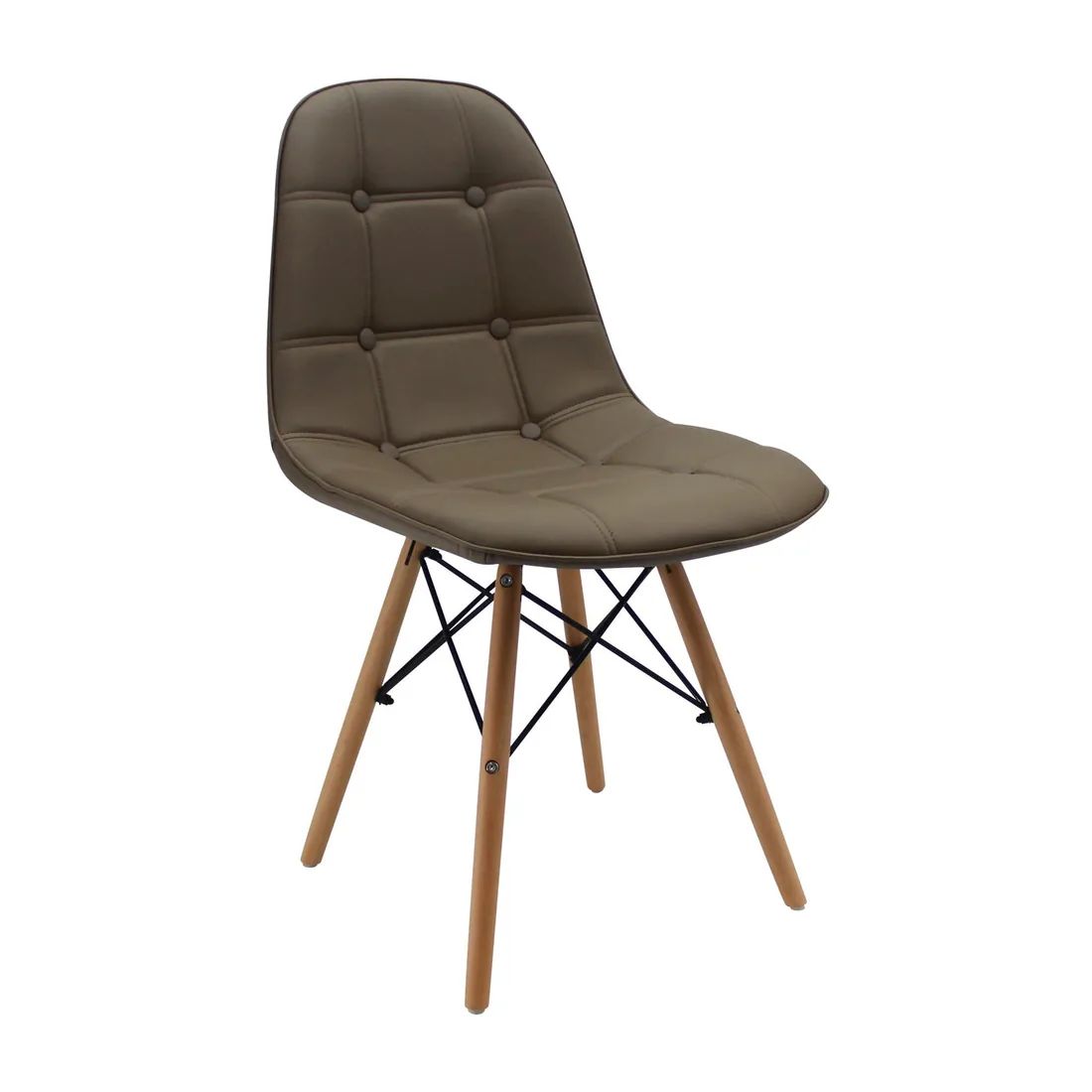 Silla DKR Botones tipo Eames Beige