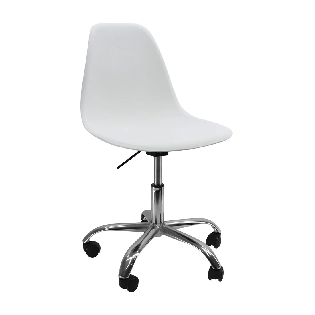 Silla DKR con Ruedas Eames Blanca