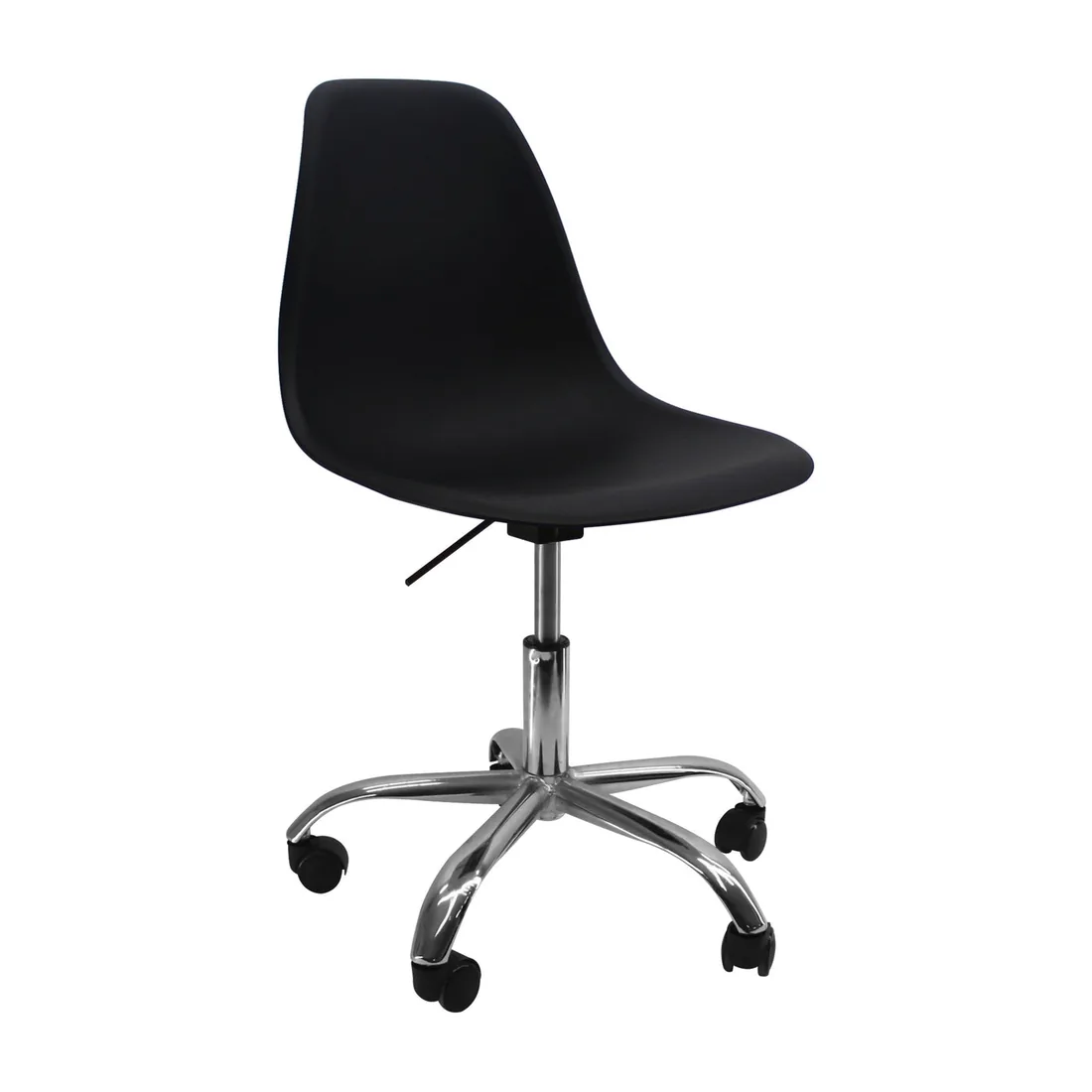 Silla DKR con Ruedas Eames Negra