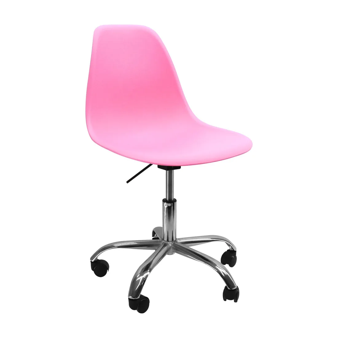 Silla DKR con Ruedas Eames Rosada