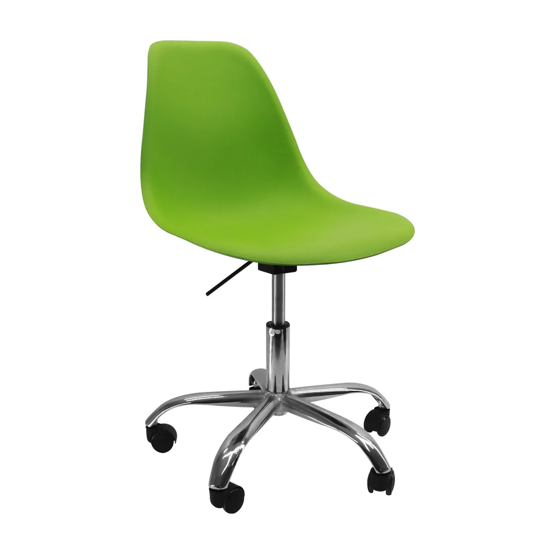 Silla DKR con Ruedas Eames Verde