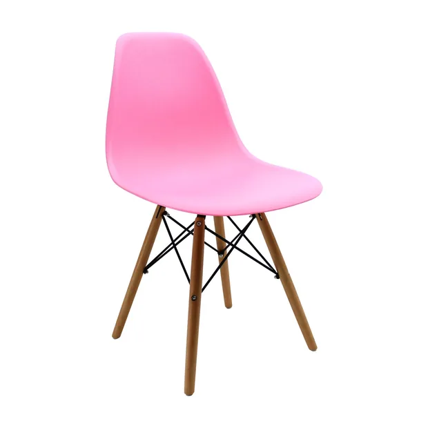 Silla DKR tipo Eames Rosada