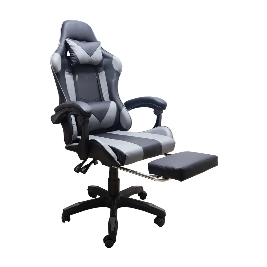Silla Gamer Hawker con Reposa Pies Gris