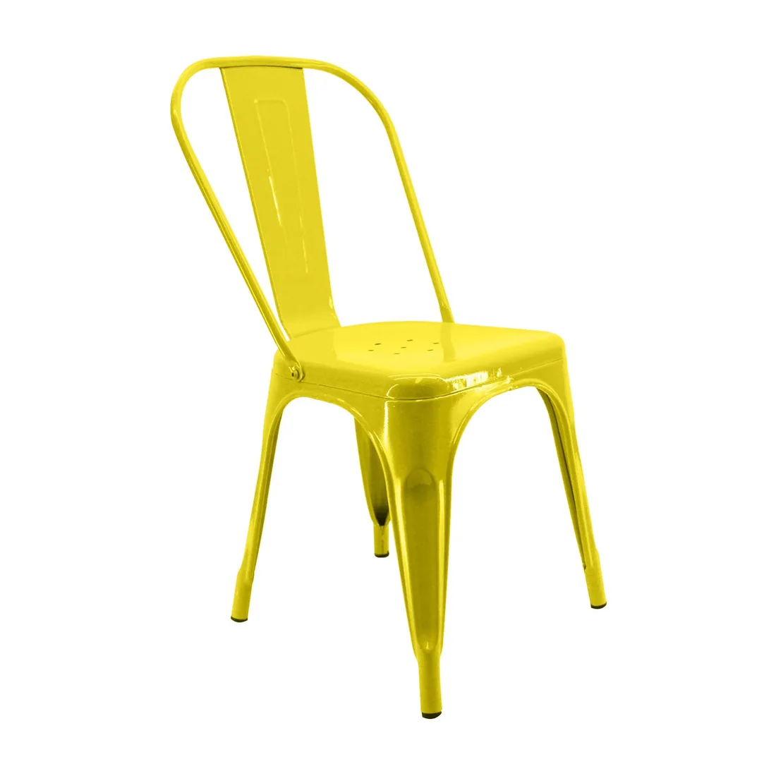 Silla Titan tipo Tolix Amarilla